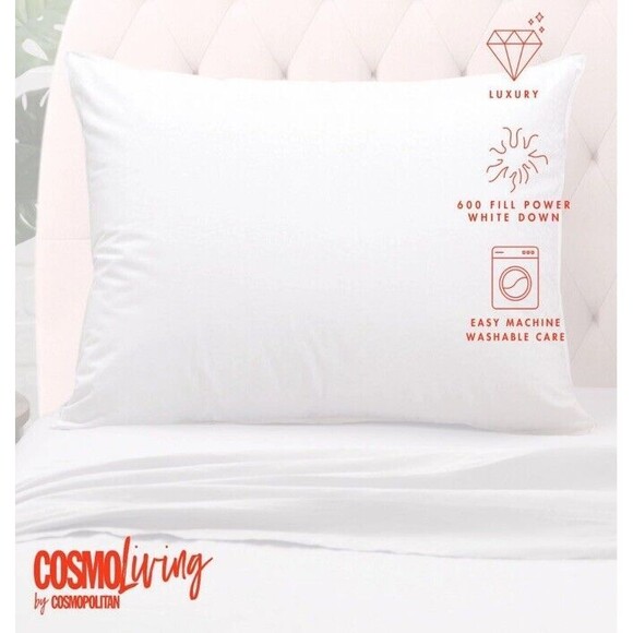 CosmoLiving by Cosmopolitan Leopard White Down Standard Pillow NWT - Picture 4 of 8